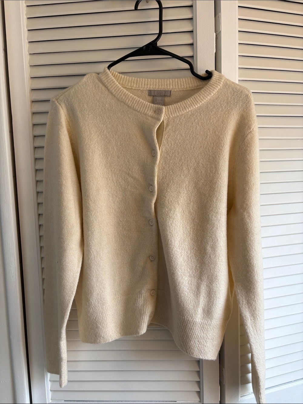 Classic Cream Women's Button-Up Sweater Cardigan